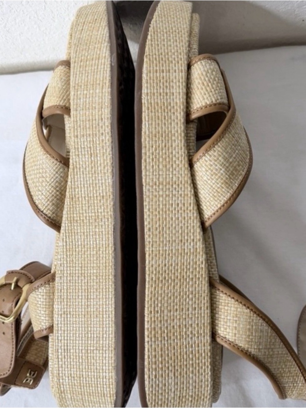 Sam Edelman Nylie Platform Ankle Strap Sandal Womens Size 10M Bleached Beachwood - Picture 6 of 8